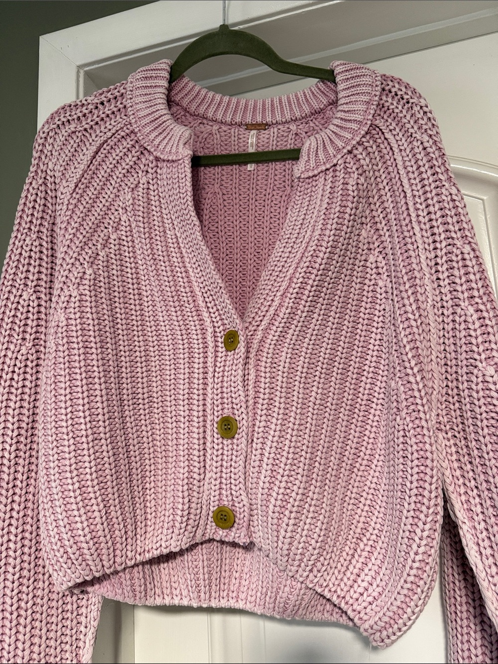 Free People Lilac Cropped Sweet Nothing Cardi - Picture 6 of 11